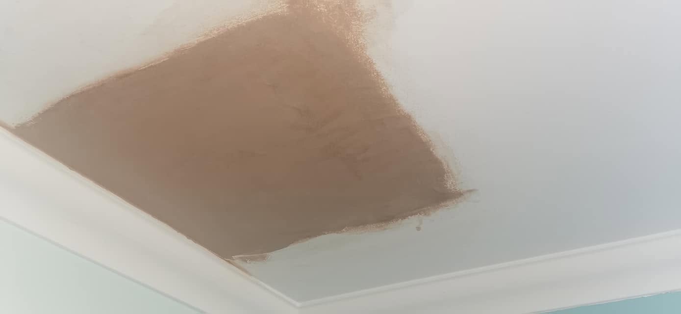 Completed plaster repair work