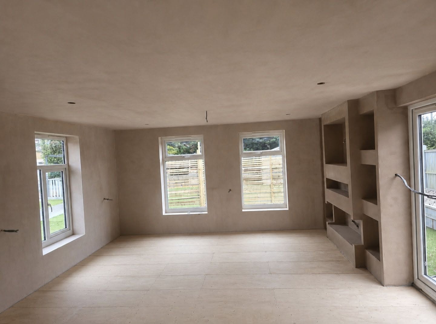 Freshly plastered lounge in Basildon, Essex